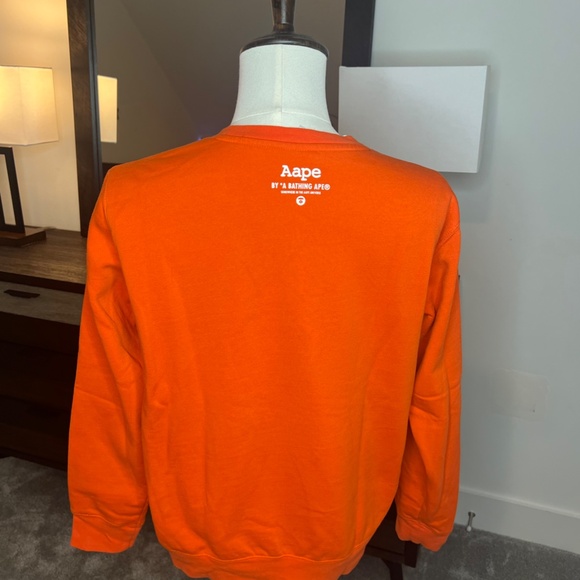 AAPE by A Bathing Ape crewneck sweatshirt in orange - Picture 2 of 4